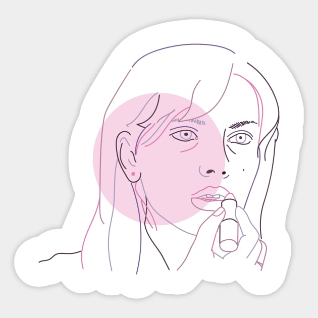 Charlotte (Lost in Translation) Sticker by nouvellecollage